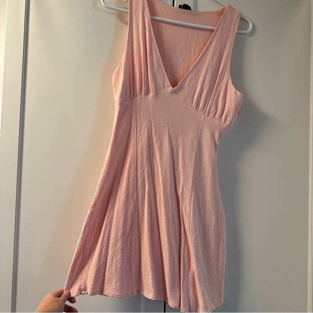 Beverly and Beck Pink V-Neck Dress